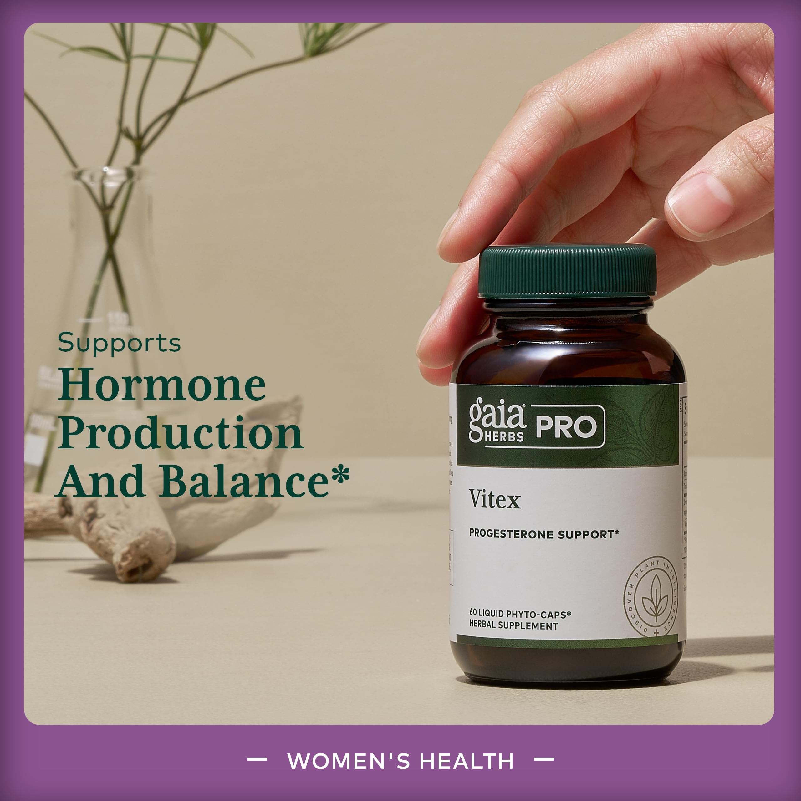 Foto 4 pulgar | El Suplemento Gaia Herbs Pro Vitex Apoya El Ciclo Menstrual - Venta Internacional.