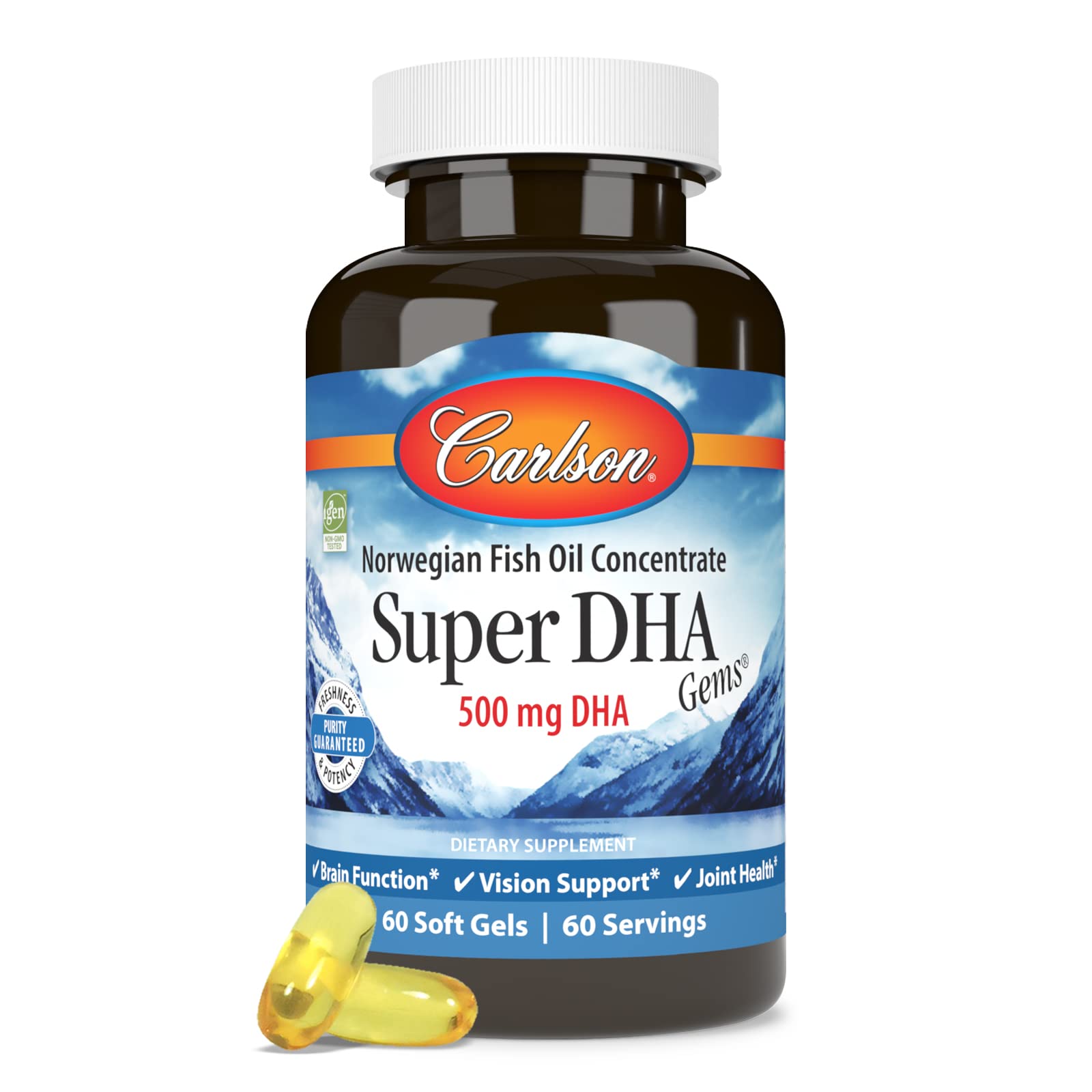 Foto 6 pulgar | Suplementos Carlson Super Dha Gems 500 Mg De Dha 60 Cápsulas Blandas - Venta Internacional.