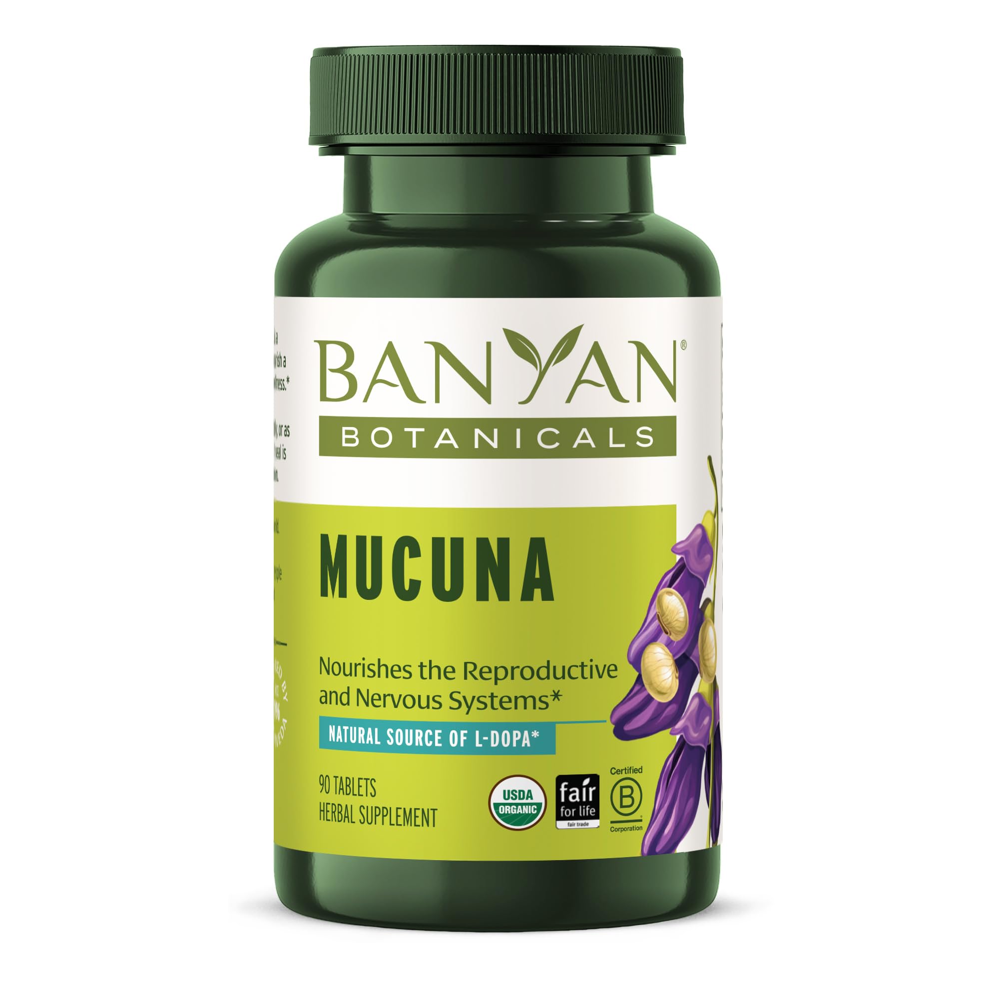 Foto 2 pulgar | Tableta Herbaria Banyan Botanicals Mucuna Pruriens 90 Comprimidos - Venta Internacional.