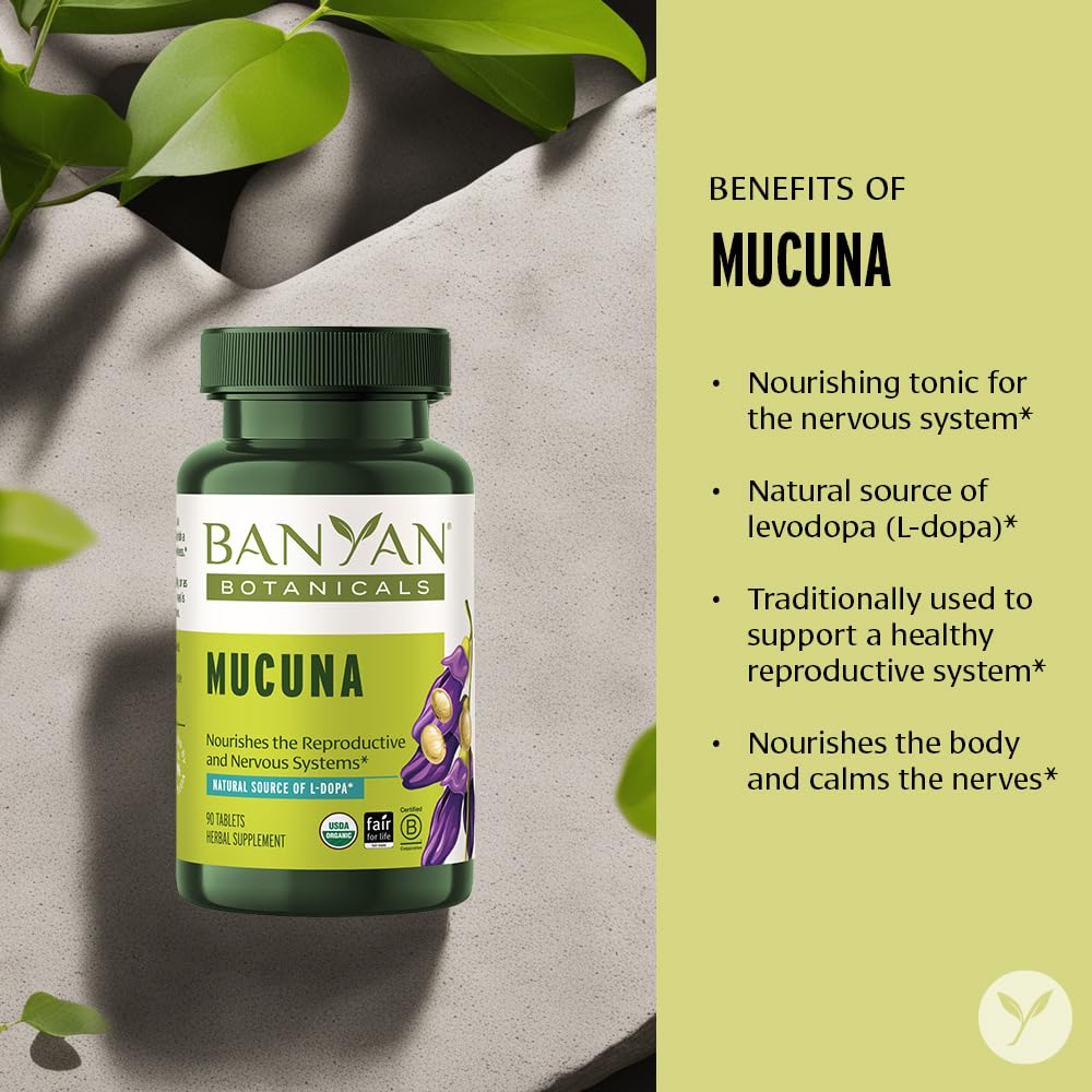 Foto 5 pulgar | Tableta Herbaria Banyan Botanicals Mucuna Pruriens 90 Comprimidos - Venta Internacional.