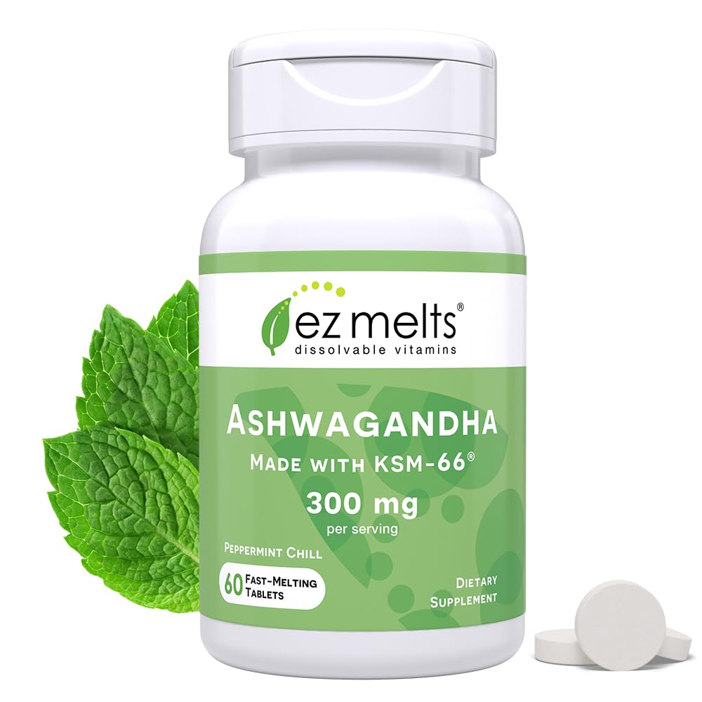 Foto 2 pulgar | Suplemento Ez Melts Ksm-66 Soluble De Ashwagandha 300 Mg - Venta Internacional.