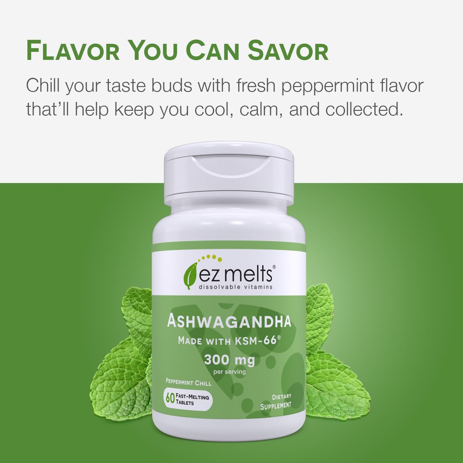 Foto 5 pulgar | Suplemento Ez Melts Ksm-66 Soluble De Ashwagandha 300 Mg - Venta Internacional.