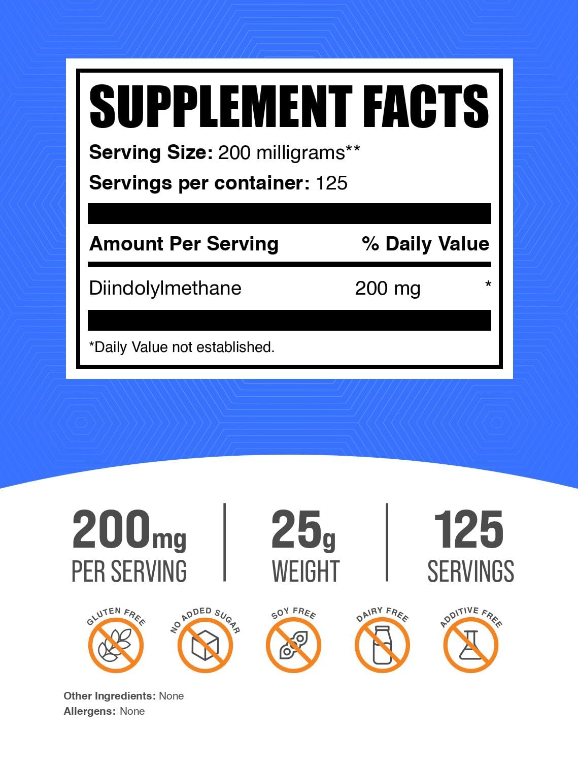 Foto 3 pulgar | Supplement Bulksupplements.com Dim Powder 25 G (0.88 Oz) - Venta Internacional.