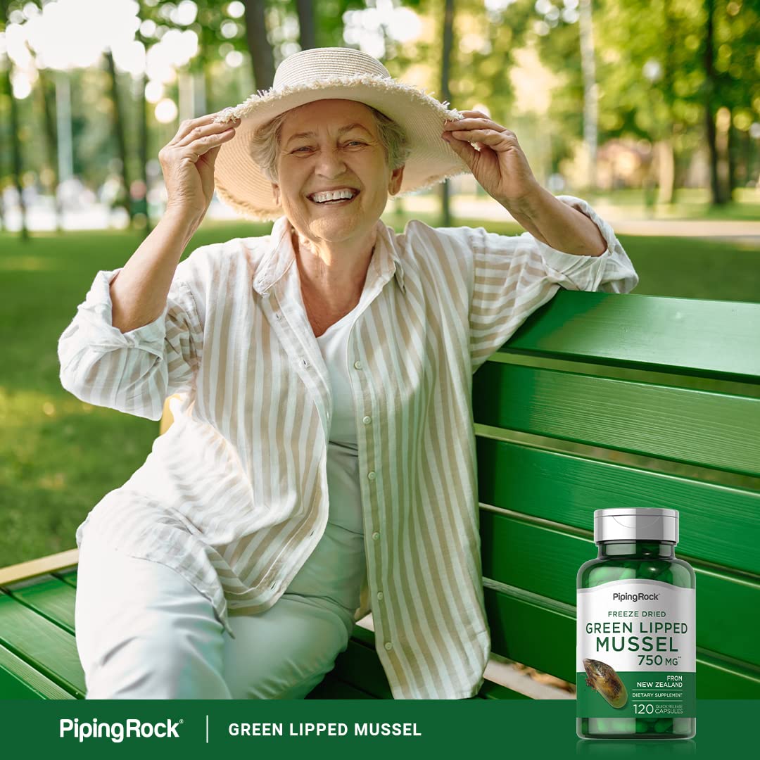 Foto 7 pulgar | Suplemento Piping Rock Green Lipped Mussel 750 Mg 120 Cápsulas - Venta Internacional.