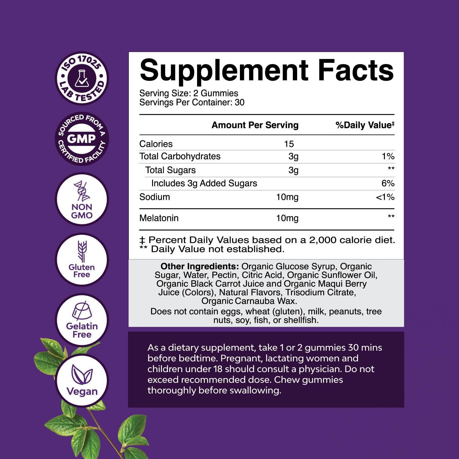 Foto 4 pulgar | Gomitas De Melatonina Natures Craft, 10 Mg, Orgánicas Y Veganas, 30 Días - Venta Internacional.