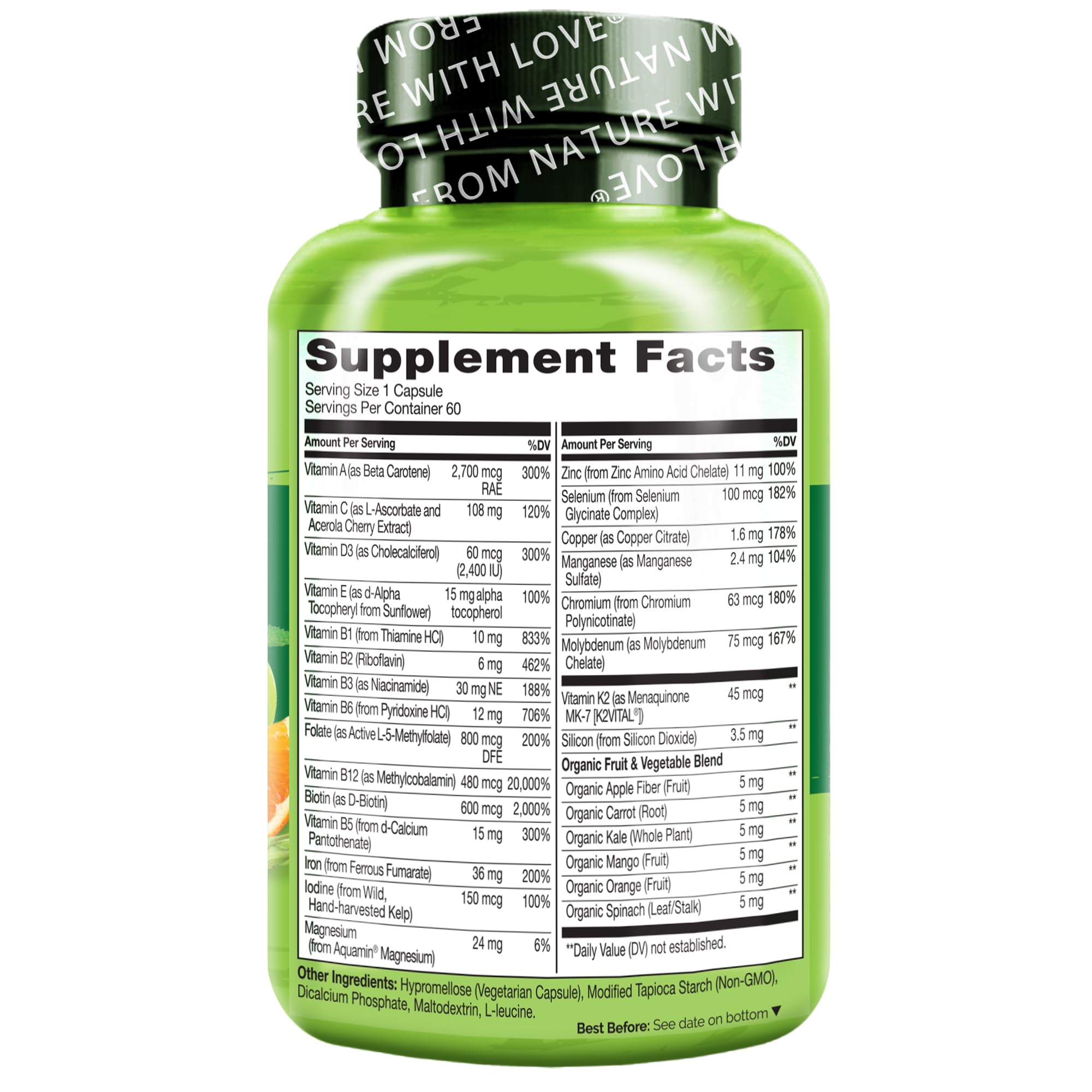 Foto 4 pulgar | Suplemento Multivitamínico Bariátrico Naturelo 60 Cápsulas Vegetarianas - Venta Internacional.