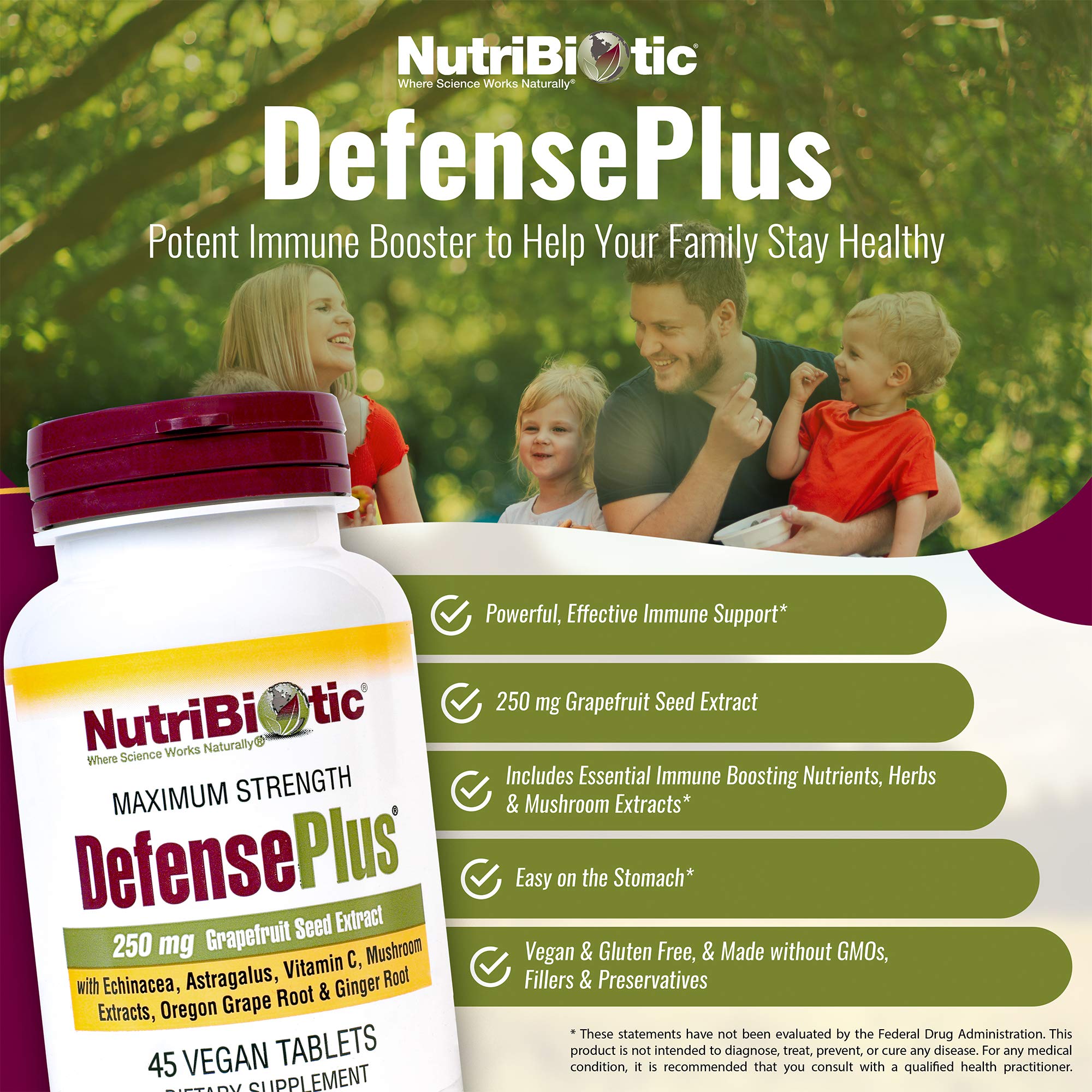 Foto 4 pulgar | Suplemento Nutribiotic Defenseplus 45 Tabletas Para Apoyar El Sistema Inmunológico - Venta Internacional.