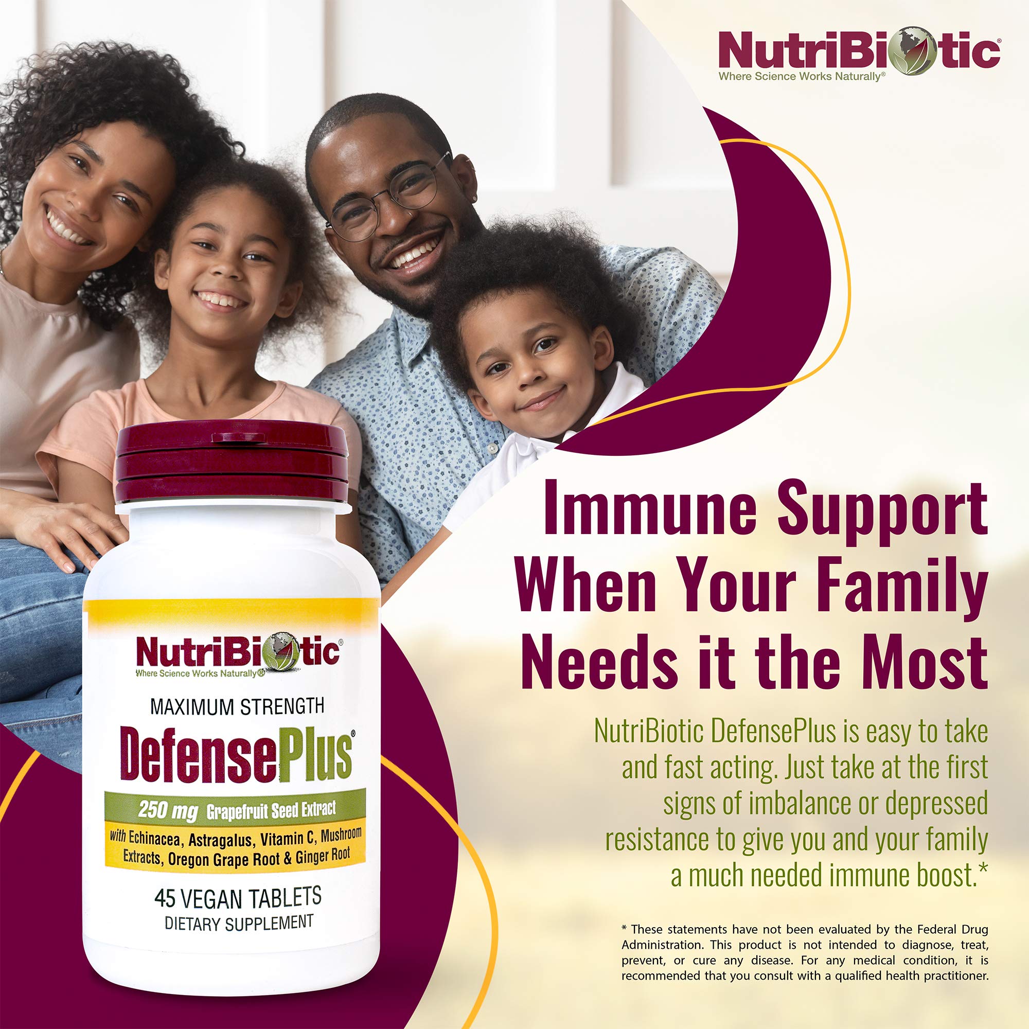 Foto 5 pulgar | Suplemento Nutribiotic Defenseplus 45 Tabletas Para Apoyar El Sistema Inmunológico - Venta Internacional.