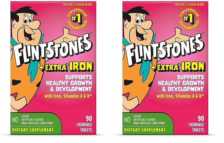 Foto 2 pulgar | Multivitamínico Masticable Flintstones Kids Con Vitamina C, D, B12 Y Hierro - Venta Internacional.