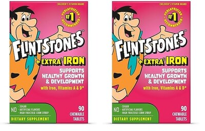 Foto 1 | Multivitamínico Masticable Flintstones Kids Con Vitamina C, D, B12 Y Hierro - Venta Internacional.