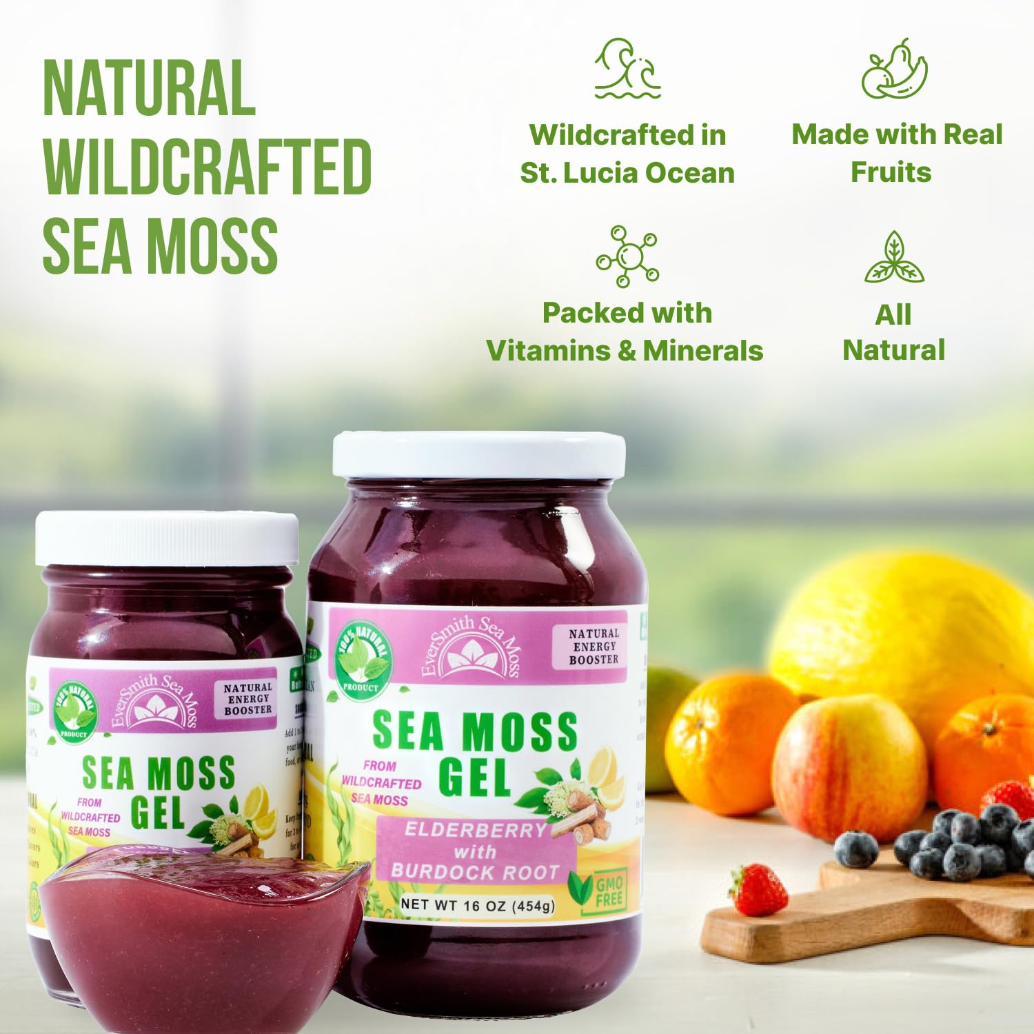 Foto 4 pulgar | Gel De Musgo Marino Eversmith Organics Wildcrafted Irish, 473 Ml - Venta Internacional.