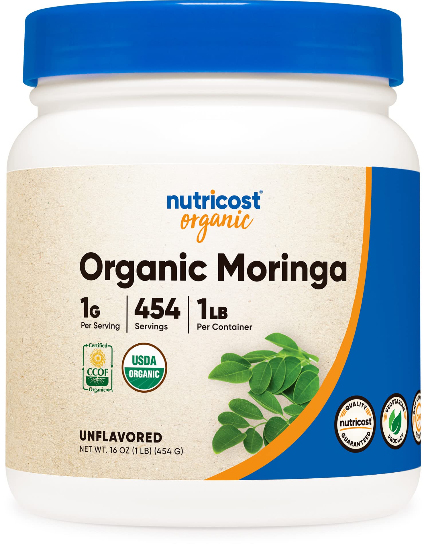 Foto 2 pulgar | Moringa En Polvo Nutricost Organic 454 G (16 Oz) Sin Gluten - Venta Internacional.