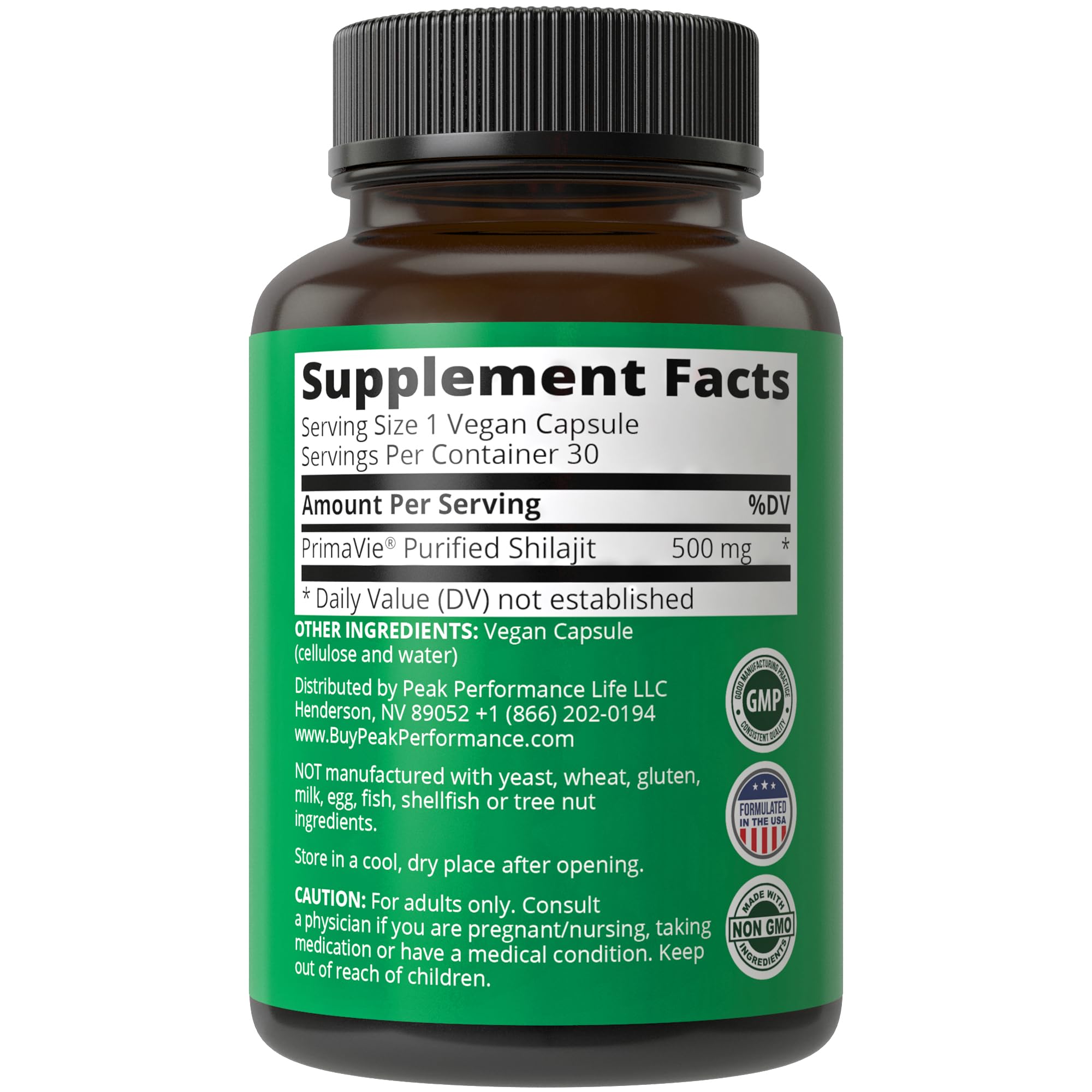 Foto 5 | Suplemento En Cápsulas Primavie Shilajit De Peak Performance - Venta Internacional.