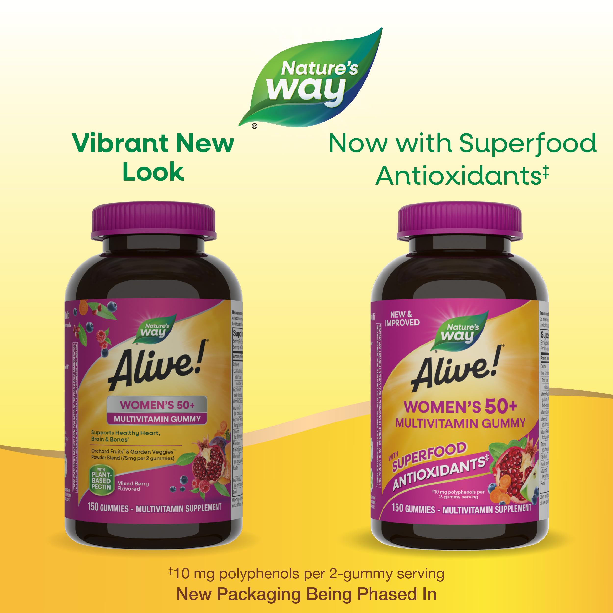 Foto 3 pulgar | Gomitas Multivitamínicas Nature's Way Alive Para Mujeres Mayores De 50 Años, 150 Unidades - Venta Internacional.