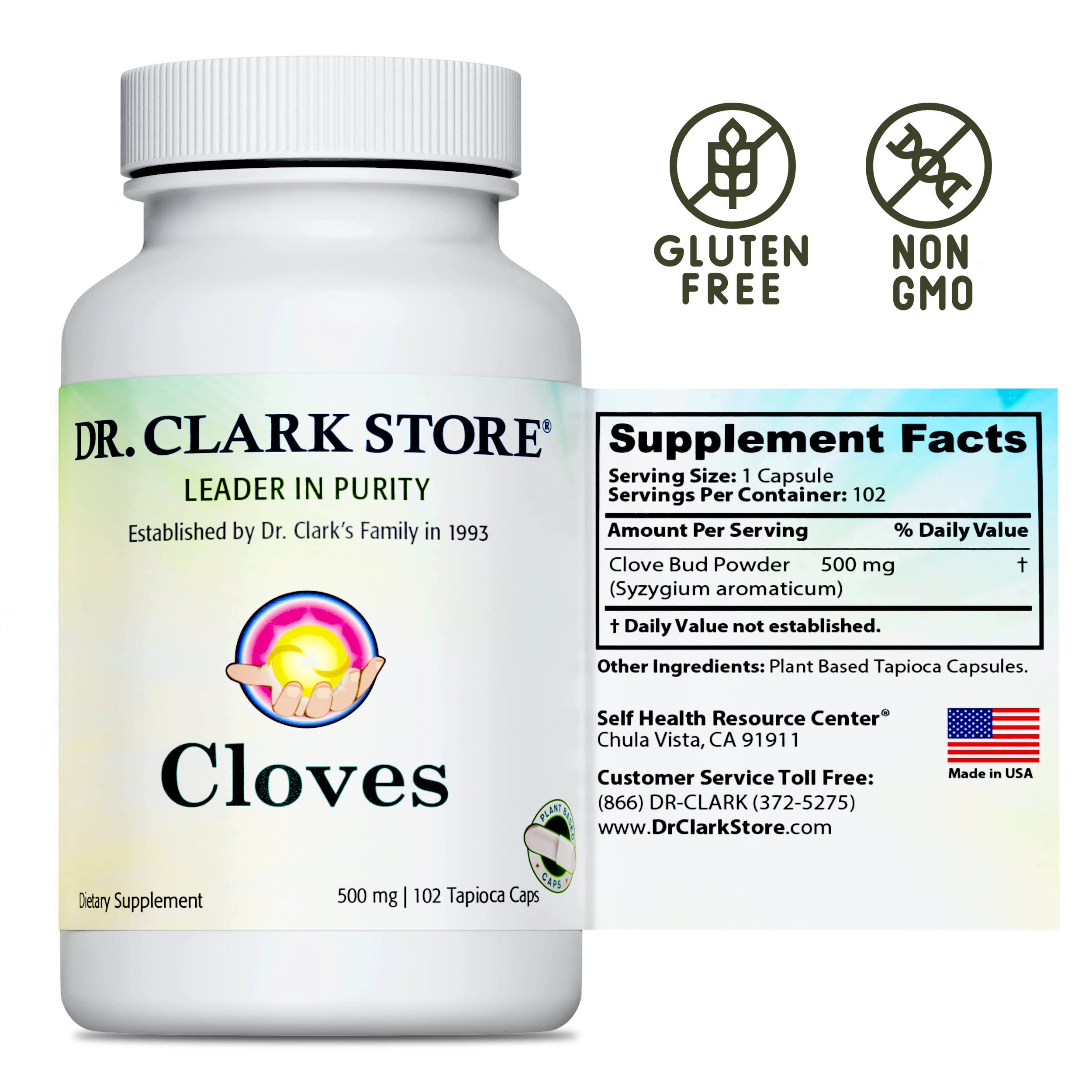 Foto 8 pulgar | Suplemento Dr. Clark Store De Clavo Vegetariano, 500 Mg, 102 Cápsulas - Venta Internacional.