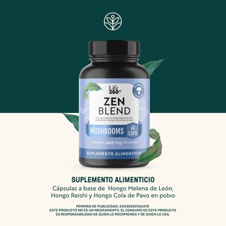 Foto 2 | Zen Blend Life 360+ 60 Cápsulas Reishi Cola De Pavo