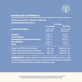 Foto 5 | Zen Blend Life 360+ 60 Cápsulas Reishi Cola De Pavo