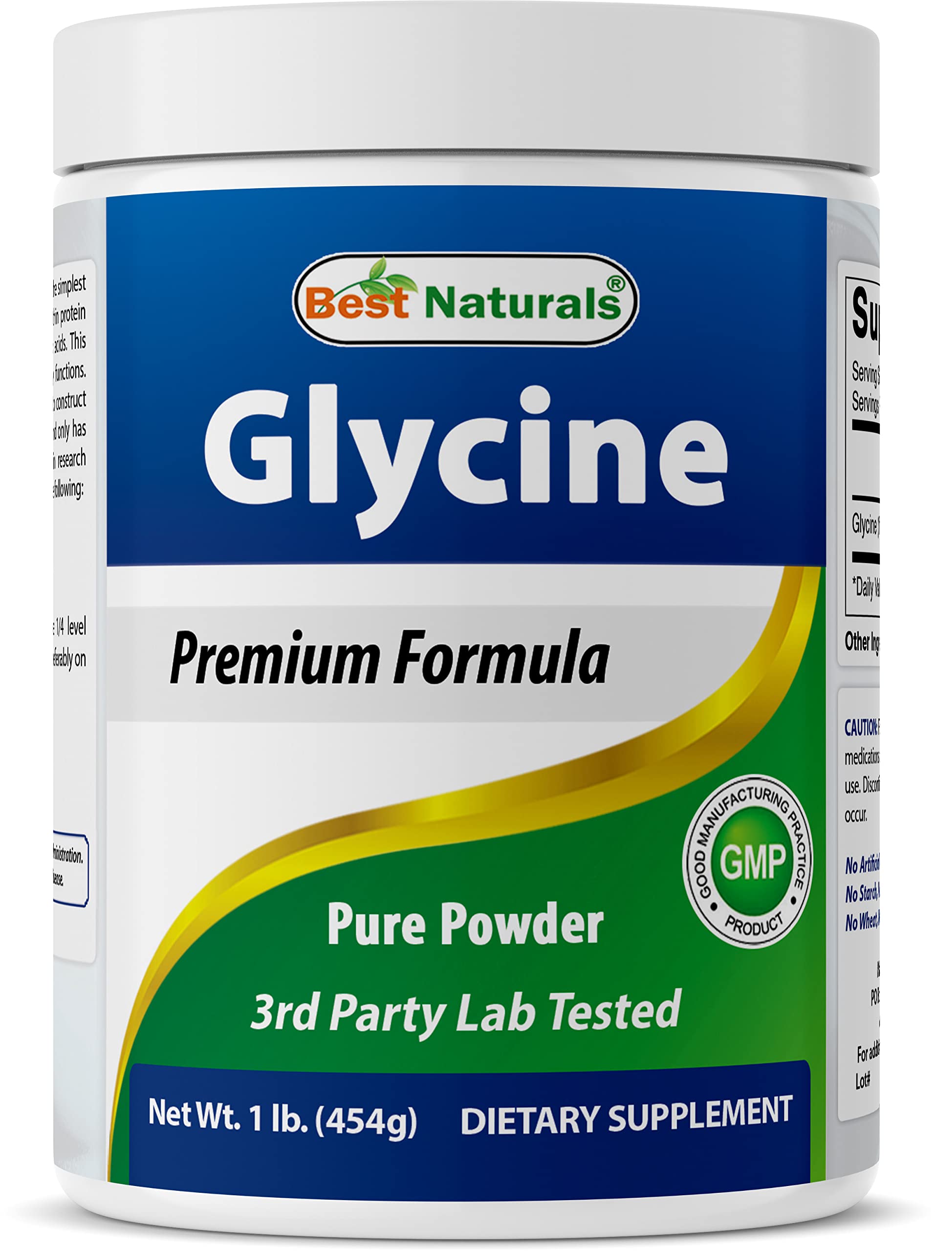 Foto 2 pulgar | Neurotransmisor De Glicina En Polvo Supplement Best Naturals, 454 G - Venta Internacional.