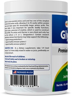 Foto 6 | Neurotransmisor De Glicina En Polvo Supplement Best Naturals, 454 G - Venta Internacional.