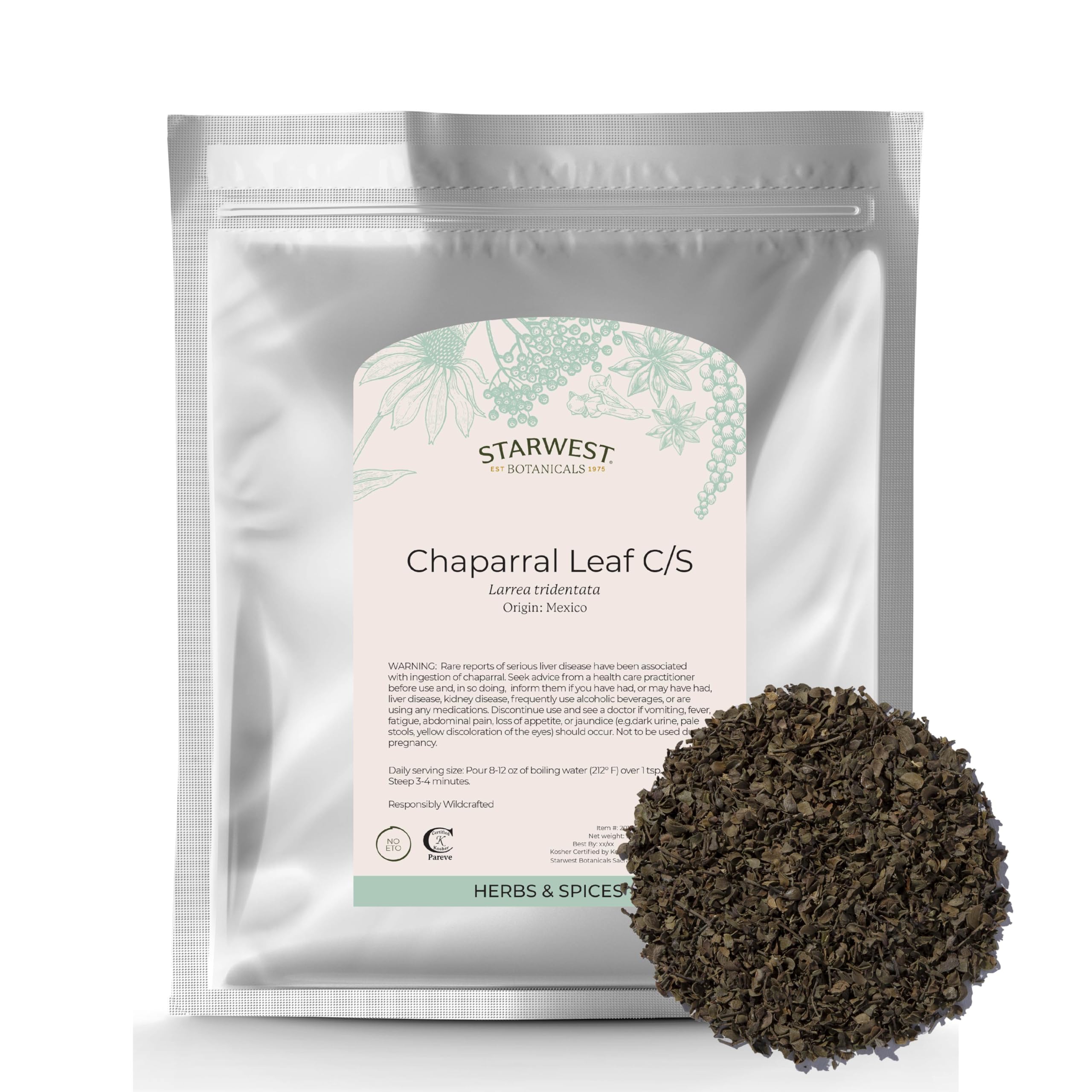 Foto 2 pulgar | Hoja De Chaparral Cortada Y Tamizada Starwest Botanicals 454 G - Venta Internacional.