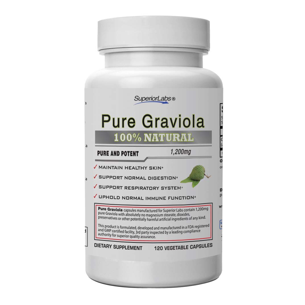 Foto 2 pulgar | Suplemento Dietético Superior Labs Pure Graviola 1200 Mg 120 Cápsulas - Venta Internacional.