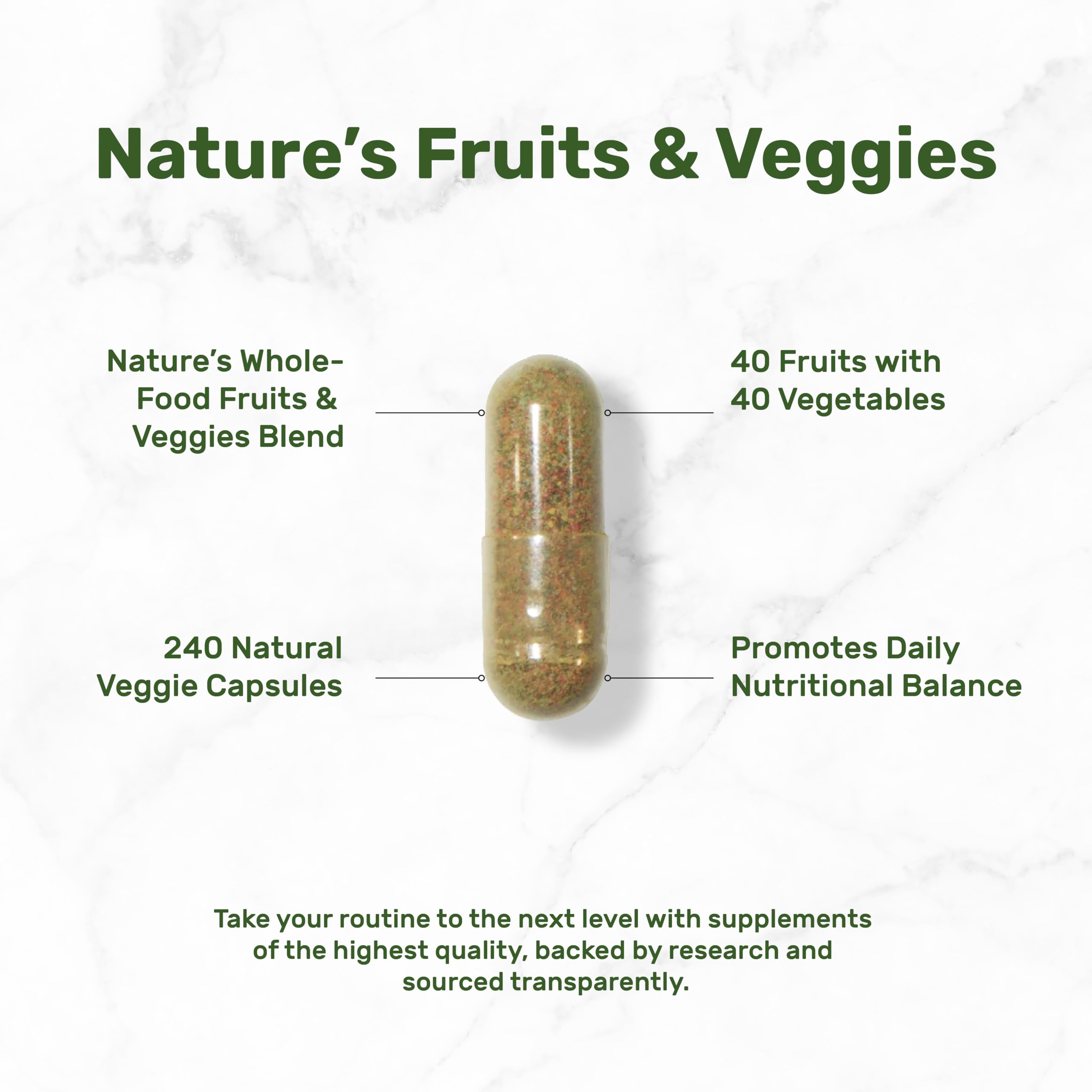 Foto 4 pulgar | Suplemento Nature's Fruits & Veggies 240 Cápsulas Vegetarianas - Venta Internacional.