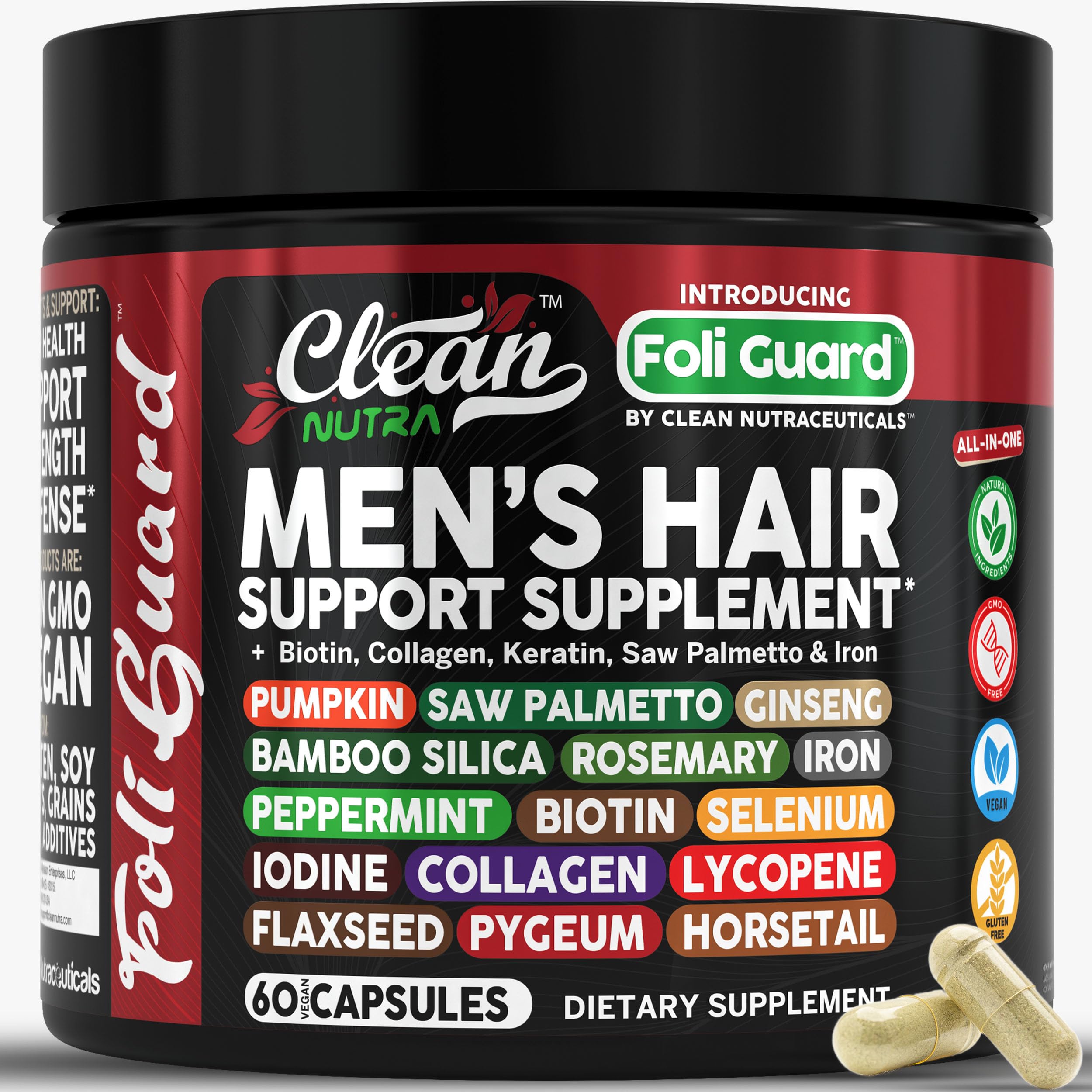 Foto 1 | Suplemento Para El Crecimiento Del Cabello Clean Nutraceuticals Foli-guard Men - Venta Internacional.