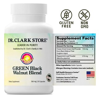 Foto 3 | Suplemento Dietético Dr. Clark Green Black Walnut 360 Mg 50 Cápsulas - Venta Internacional.