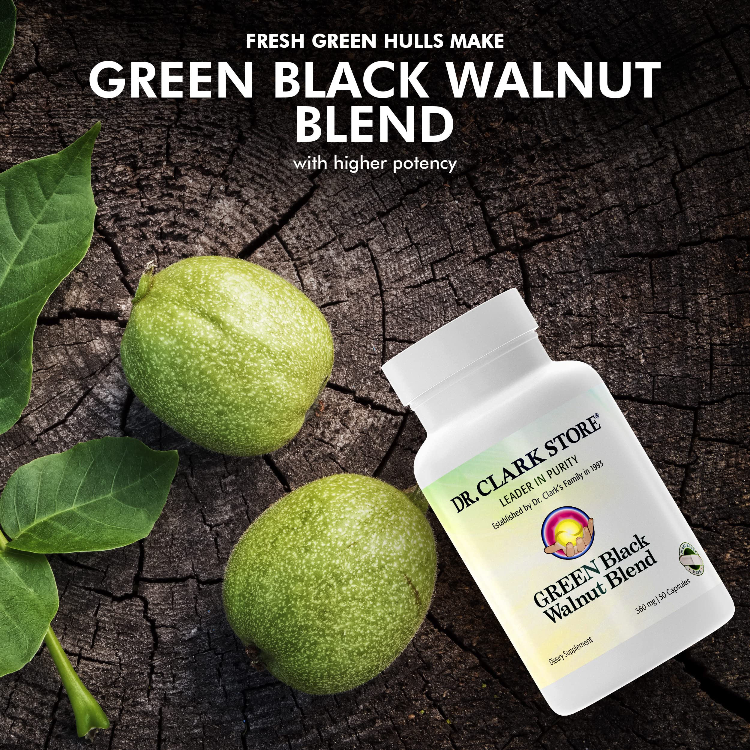 Foto 6 pulgar | Suplemento Dietético Dr. Clark Green Black Walnut 360 Mg 50 Cápsulas - Venta Internacional.