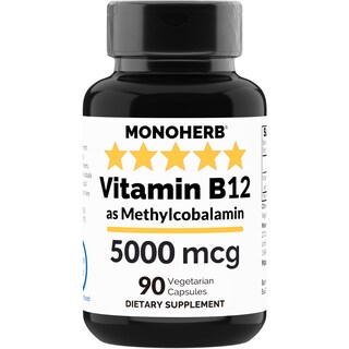 Foto 1 | Suplemento Monoherb De Vitamina B12, Metilcobalamina, 5000 Mcg, 90 Cápsulas - Venta Internacional.