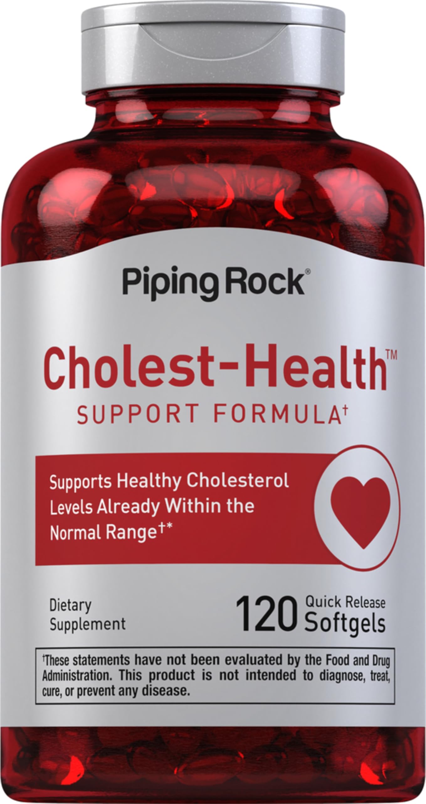 Suplemento Piping Rock Cholesterol Health 120 Cápsulas Blandas - Venta Internacional.