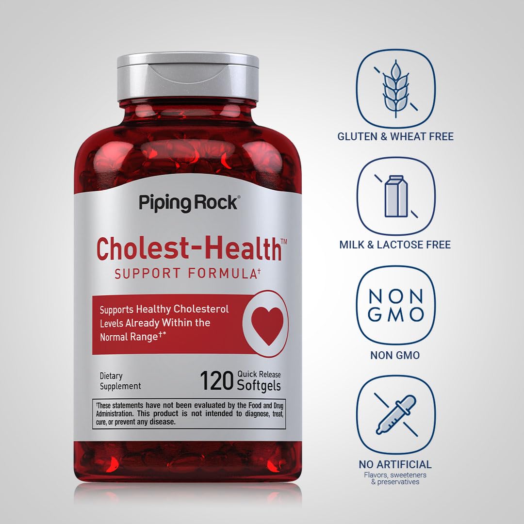 Foto 4 pulgar | Suplemento Piping Rock Cholesterol Health 120 Cápsulas Blandas - Venta Internacional.