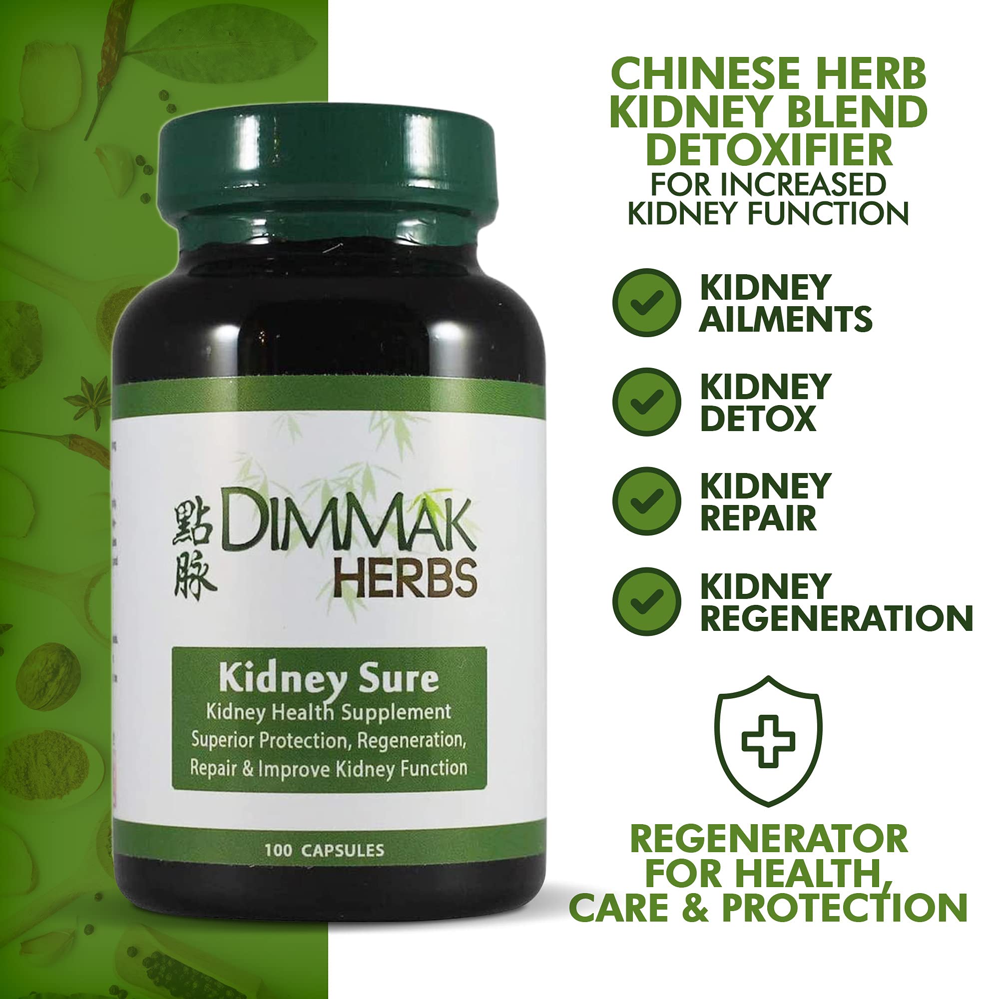 Foto 5 pulgar | Suplemento De Salud Dimmak Herbs Kidney Sure 100 Cápsulas 400 Mg - Venta Internacional.