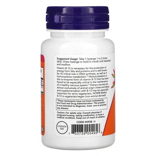 Foto 3 | Suplemento De Metil B-12 De Now Foods, 1000 Mcg, 200 Pastillas, 2 Veces - Venta Internacional.