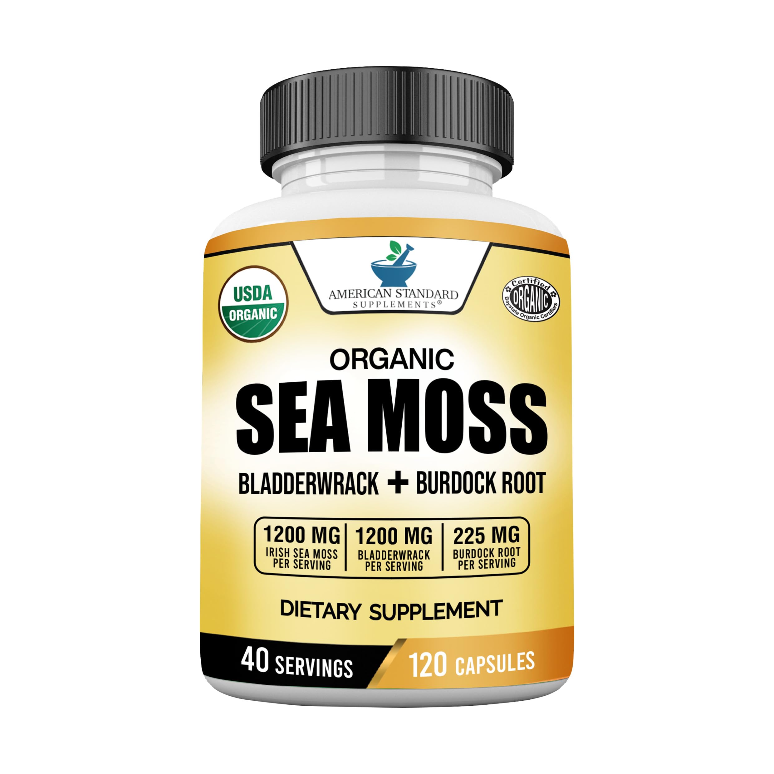 Suplemento American Standard Sea Moss 120 Cápsulas - Venta Internacional.