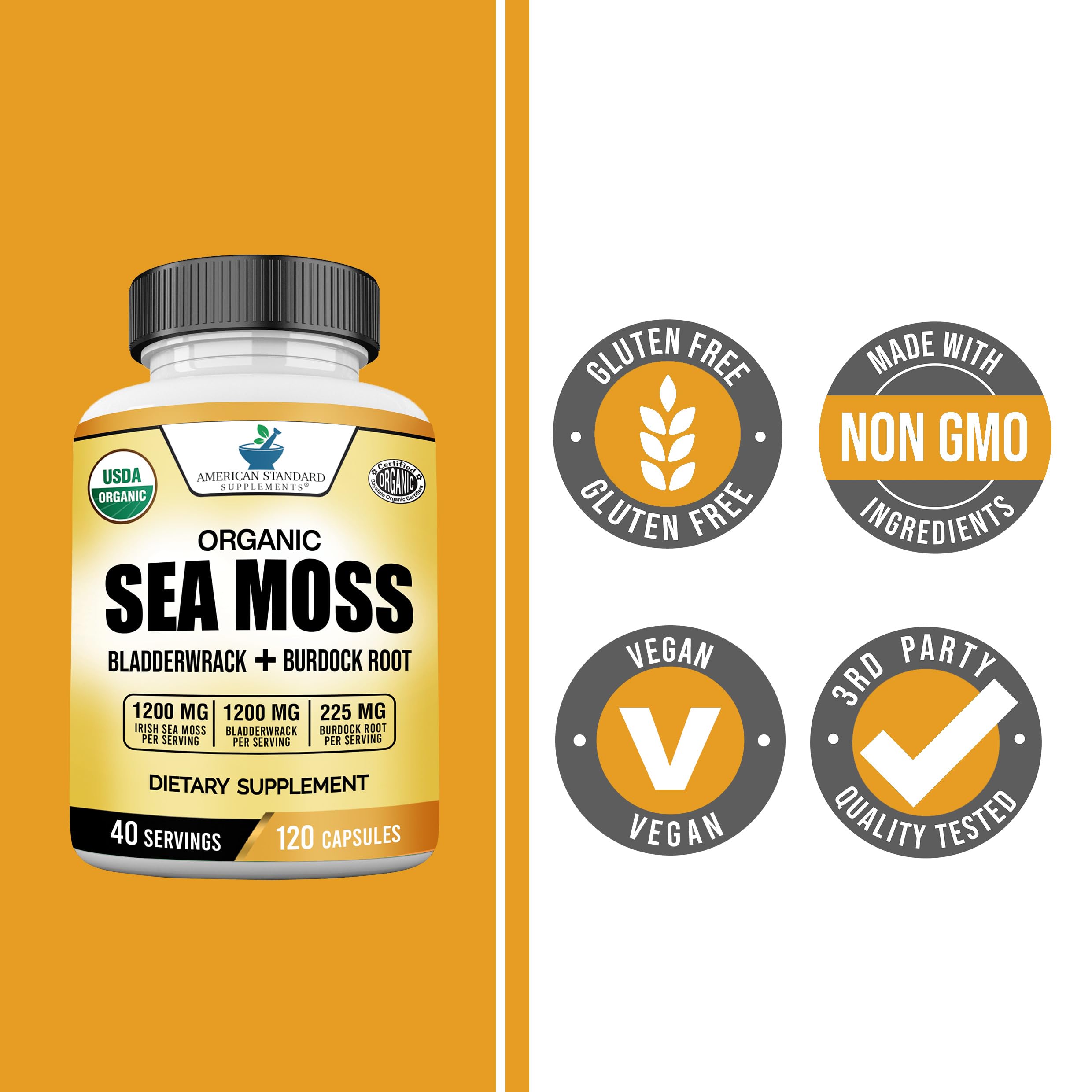 Foto 6 pulgar | Suplemento American Standard Sea Moss 120 Cápsulas - Venta Internacional.