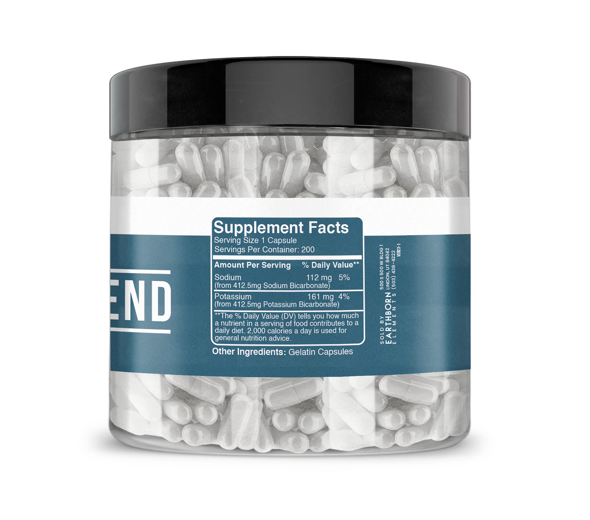 Foto 4 pulgar | Suplementos Dietéticos Earthborn Elements Bicarb Blend 200 Cápsulas - Venta Internacional.
