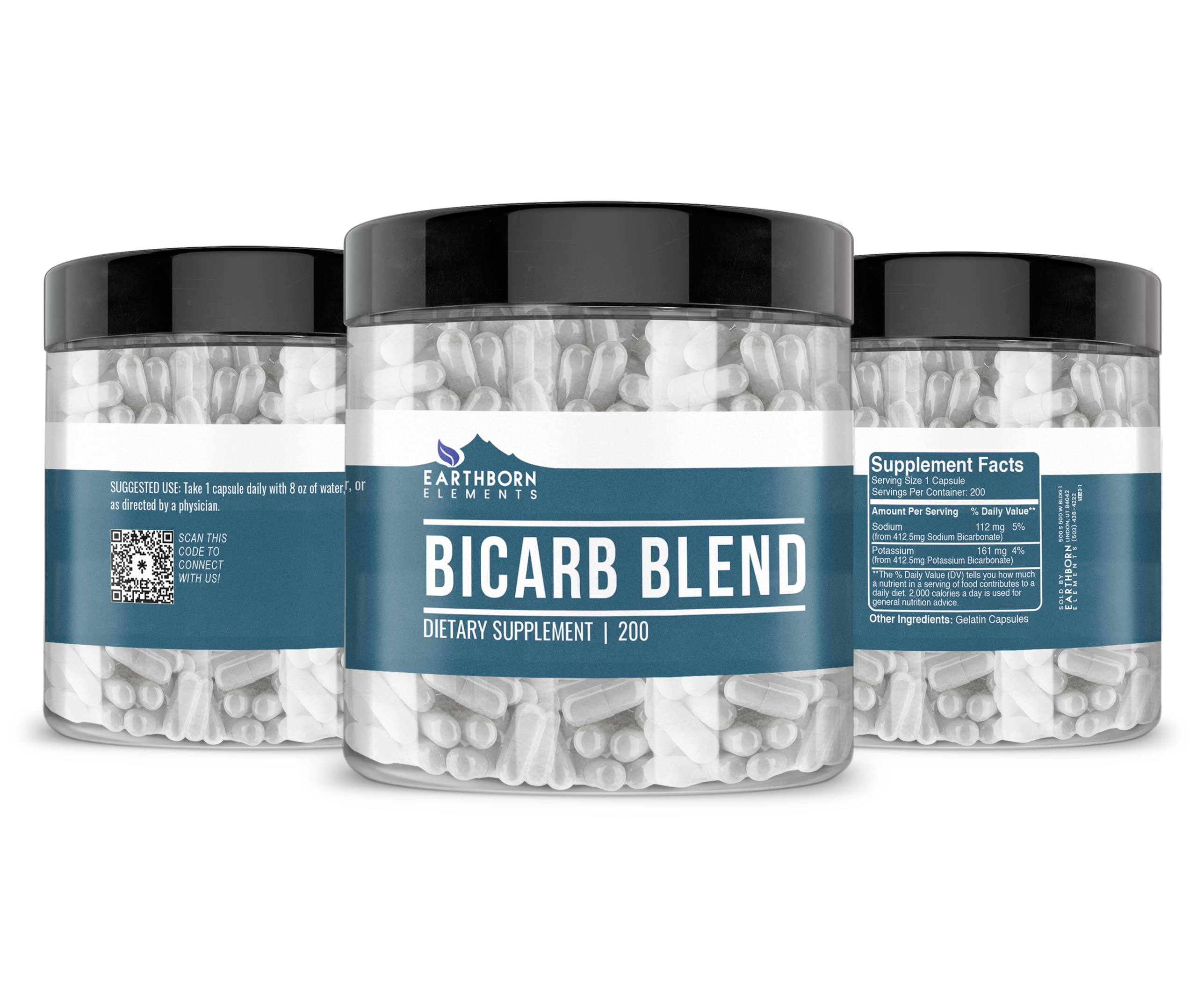Foto 5 pulgar | Suplementos Dietéticos Earthborn Elements Bicarb Blend 200 Cápsulas - Venta Internacional.