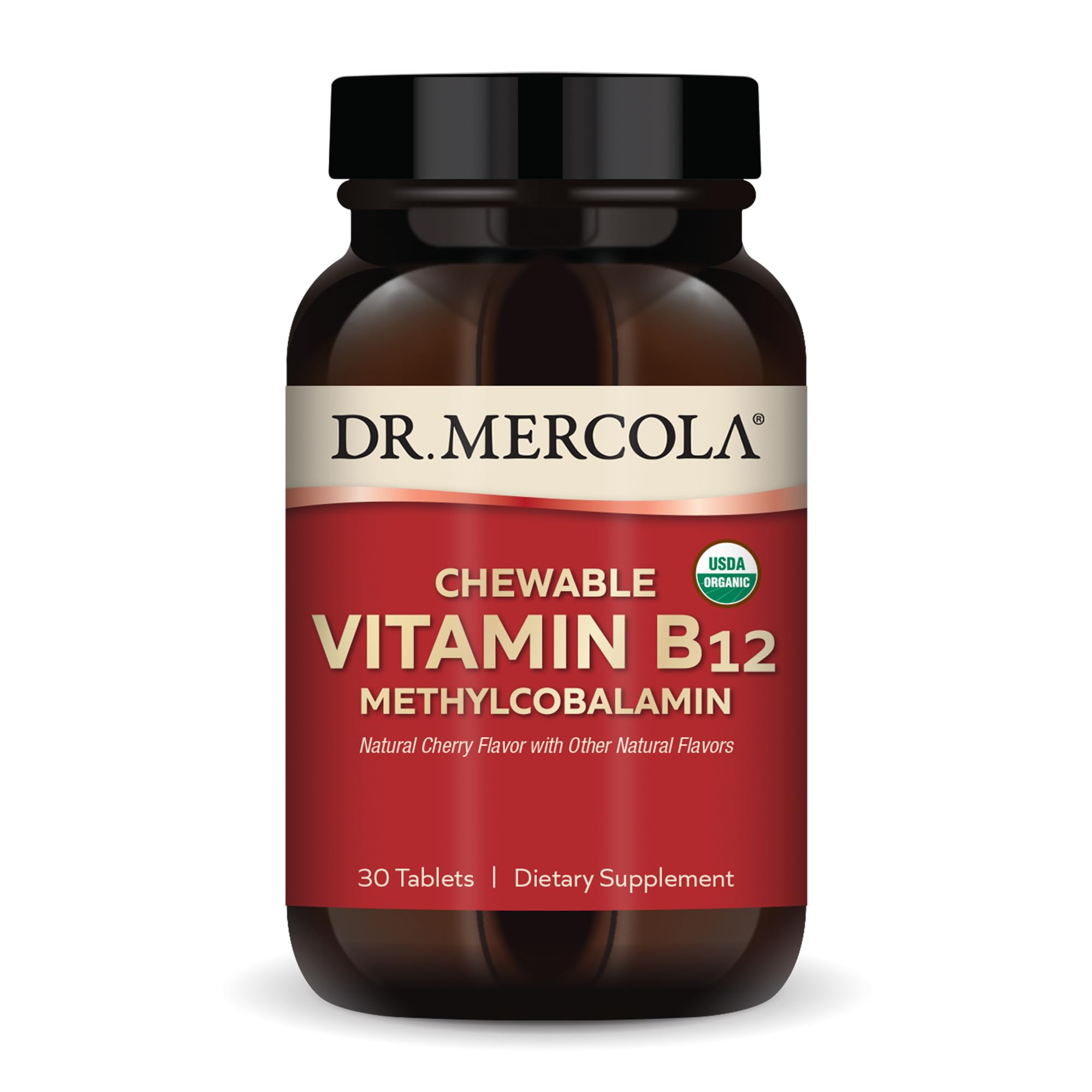 Foto 2 pulgar | Suplemento De Vitamina B12 Masticable Dr. Mercola 30 Comprimidos - Venta Internacional.