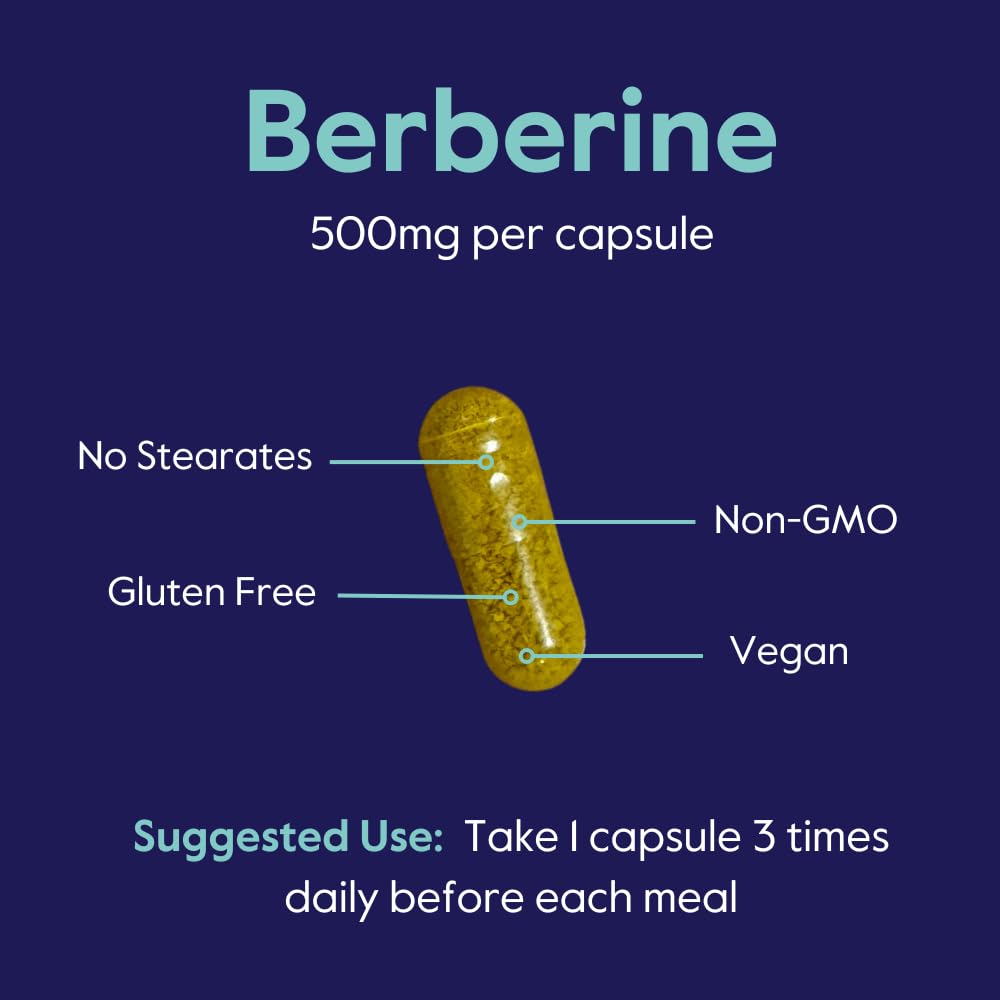 Foto 7 pulgar | Suplemento Bestvite Berberine 500 Mg 120 Cápsulas Veganas - Venta Internacional.