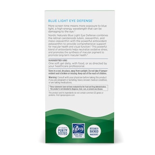 Foto 3 | Suplemento Nordic Naturals Blue Light Defense 60 Cápsulas Blandas - Venta Internacional.