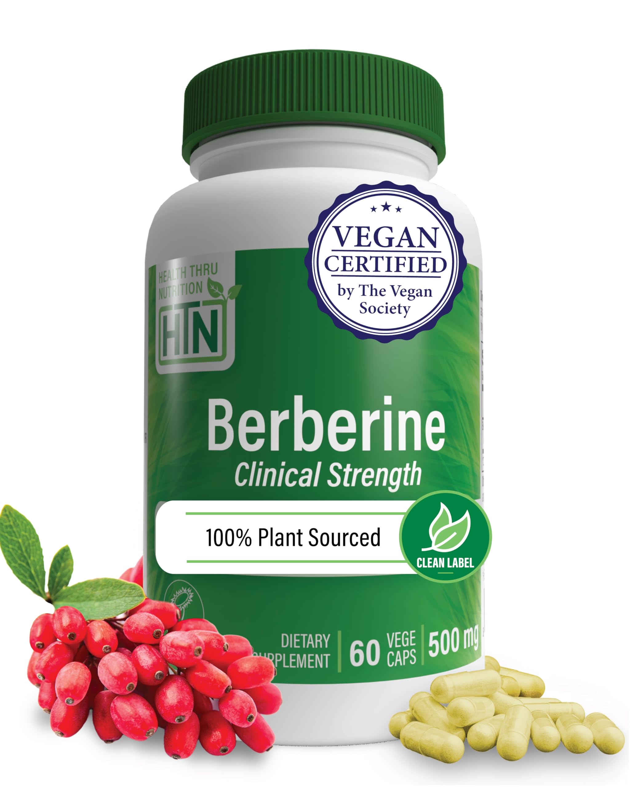 Foto 2 pulgar | Suplemento Health Thru Nutrition Berberina Hcl 500 Mg 60 Porciones - Venta Internacional.