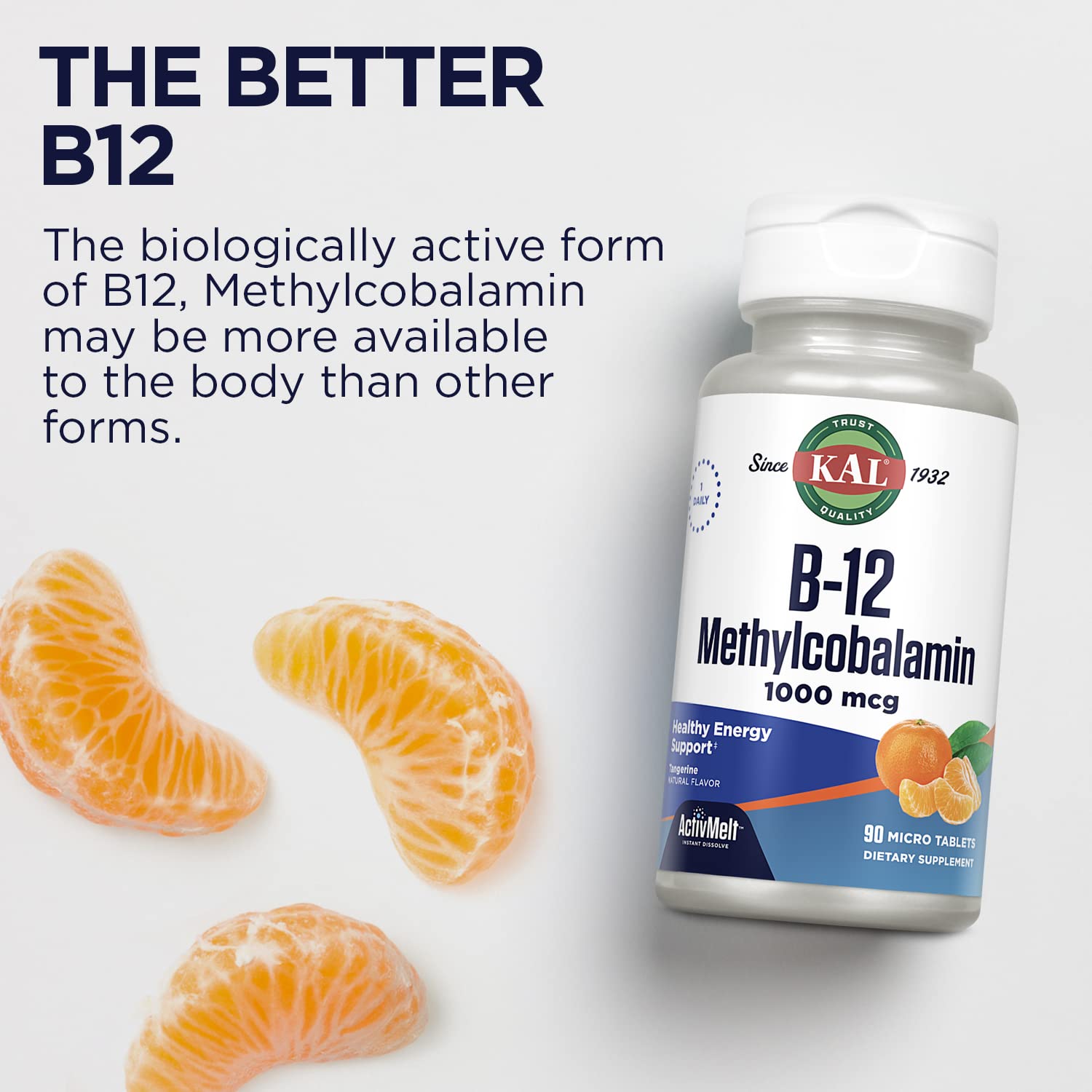 Foto 6 pulgar | Suplemento Kal De Vitamina B12, Metilcobalamina, 1000 Mcg, 90 Tabletas - Venta Internacional.