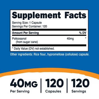 Foto 2 | Suplemento Nutricost Policosanol 40 Mg 120 Cápsulas - Venta Internacional.