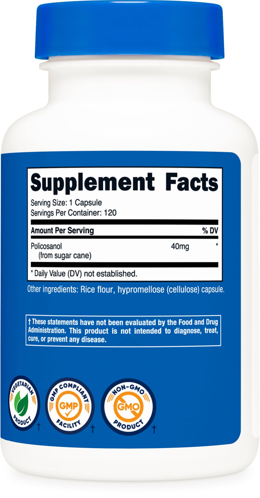 Foto 6 pulgar | Suplemento Nutricost Policosanol 40 Mg 120 Cápsulas - Venta Internacional.