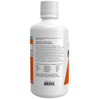 Foto 3 | Líquido De Minerales Coloidales Supplements Now Foods 946 Ml - Venta Internacional.