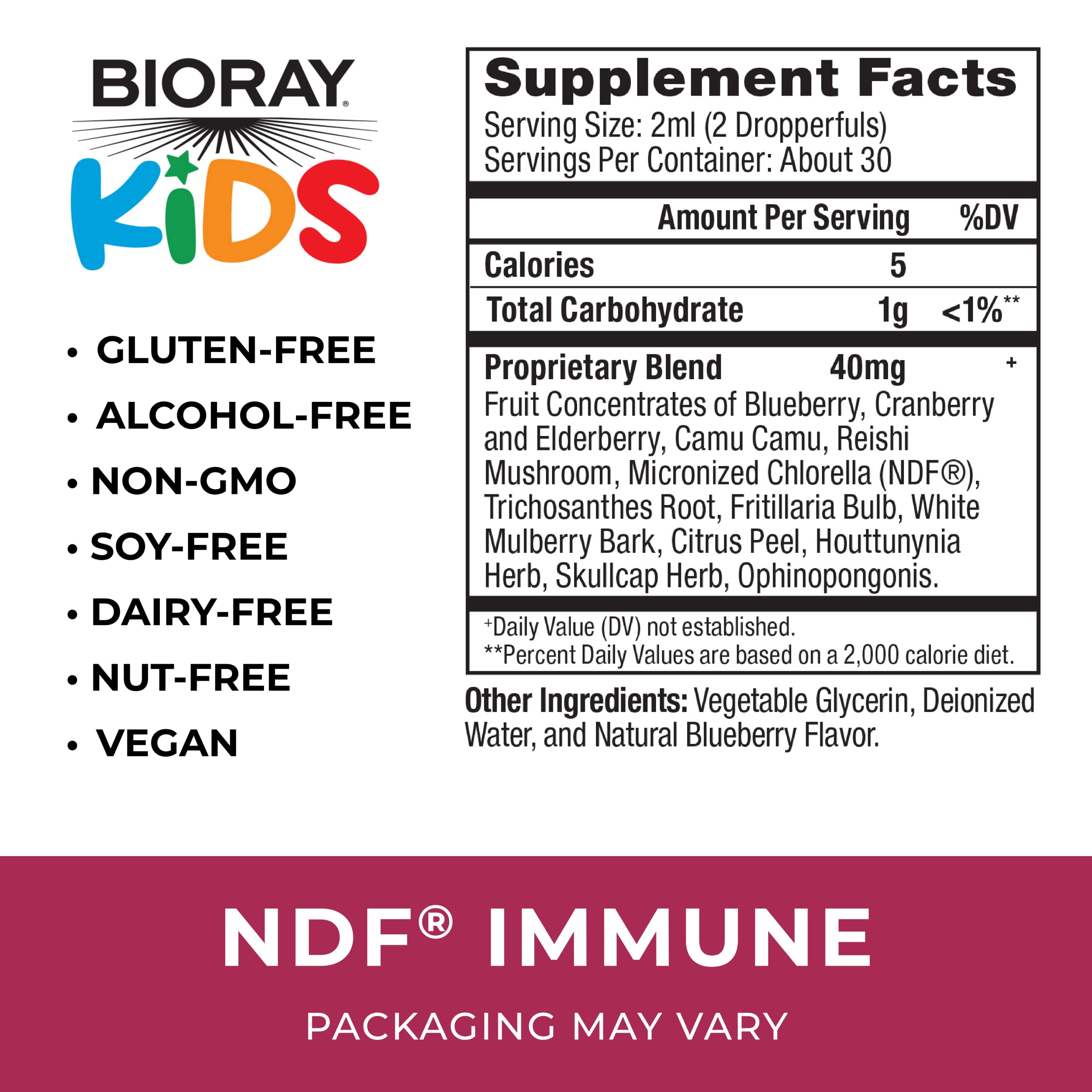 Foto 3 pulgar | Suplemento Probiótico Naturopático Para Niños Bioray Ndf Immune, 60 Ml - Venta Internacional.