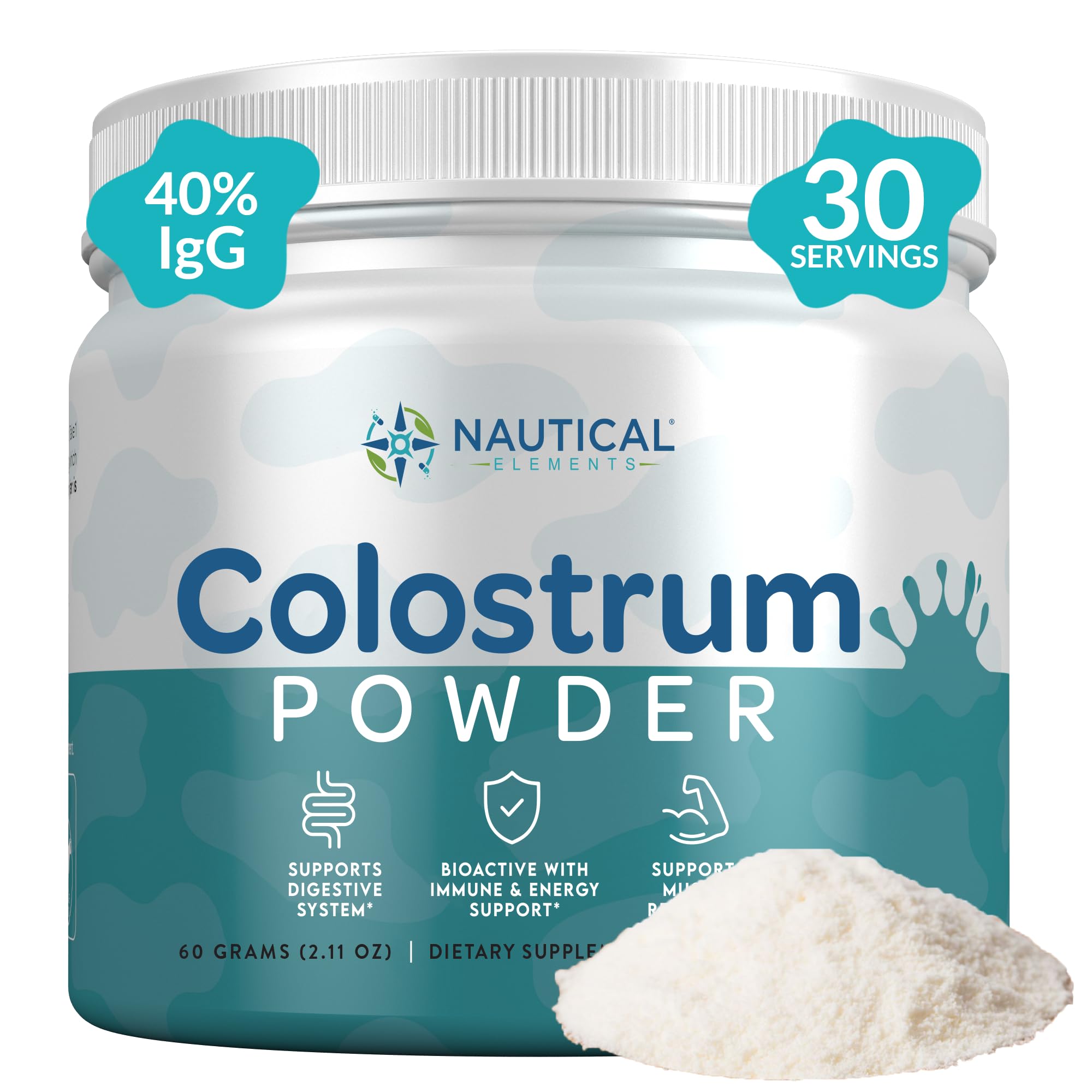 Foto 1 | Suplemento De Calostro En Polvo Nautical Elements 60 G 40% Igg - Venta Internacional.