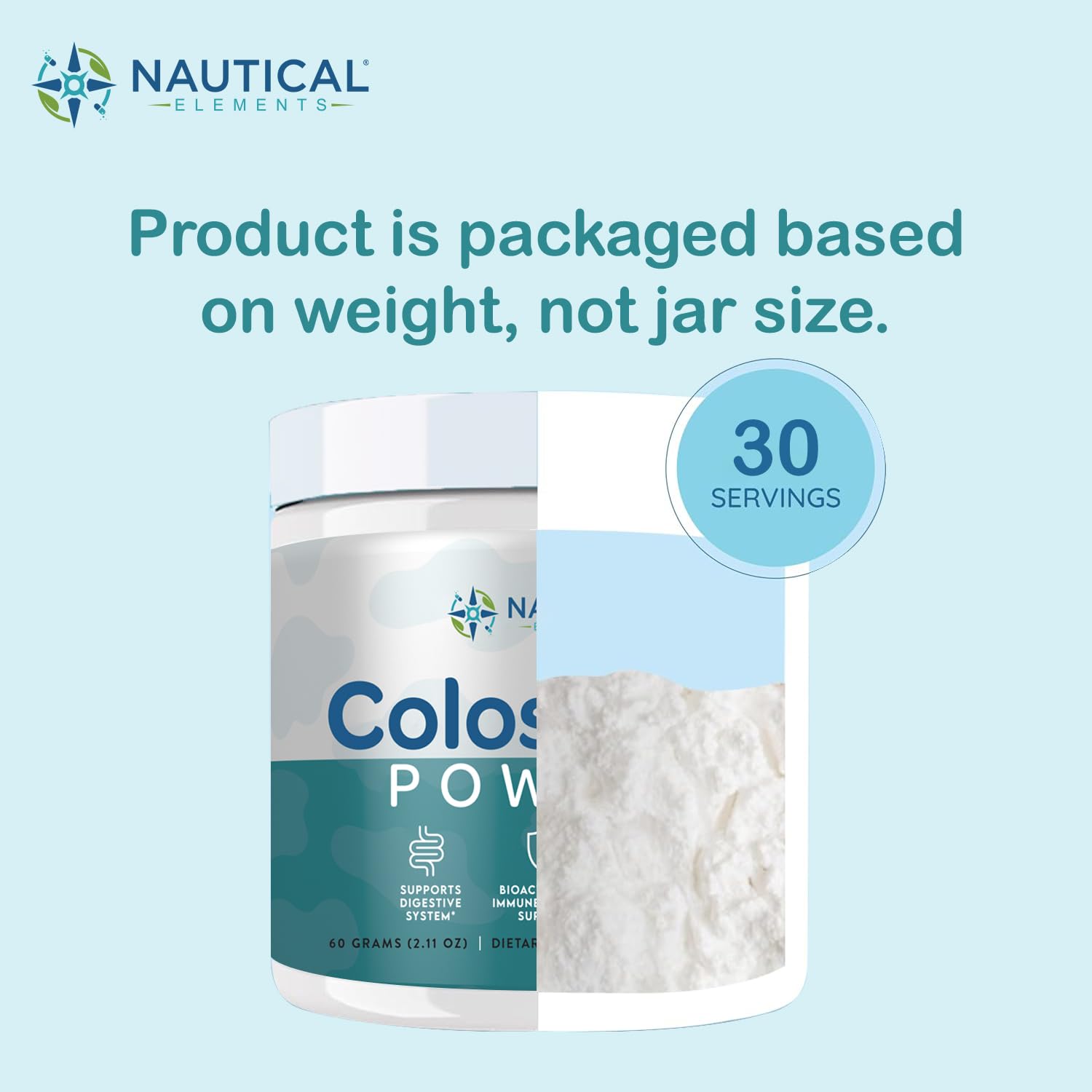 Foto 4 pulgar | Suplemento De Calostro En Polvo Nautical Elements 60 G 40% Igg - Venta Internacional.