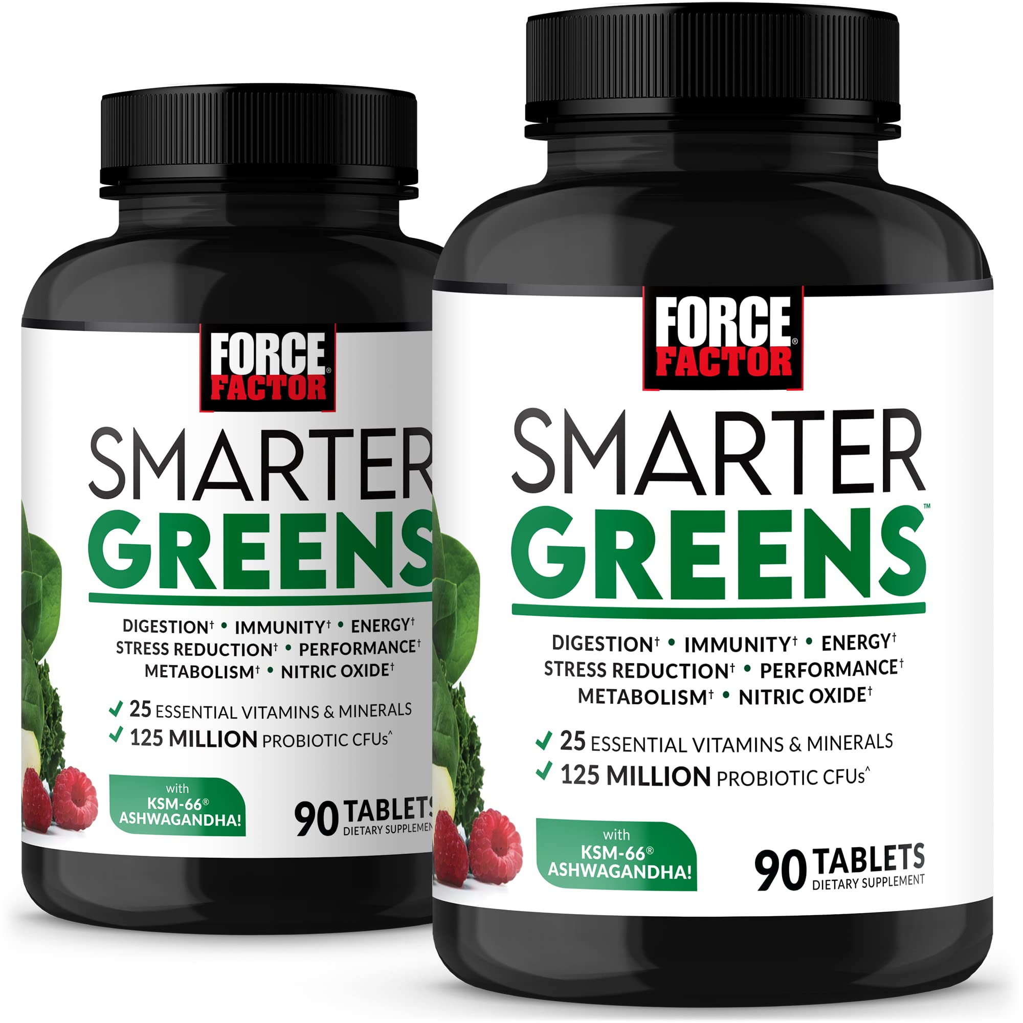 Foto 2 pulgar | Suplemento Force Factor Smarter Greens 180 Tabletas, Paquete De 2 - Venta Internacional.